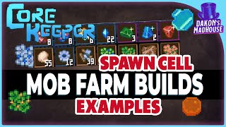 Spawn Cell Mob Farm Build Examples  Core Keeper 10 [upl. by Horwath]