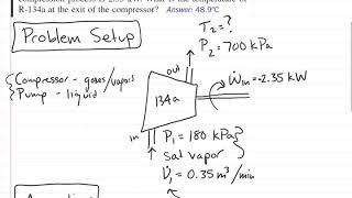 Thermodynamics Steady Flow Energy Balance 1st Law Compressor [upl. by Alyce]