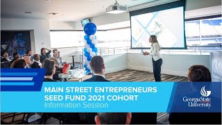 Information Session  Main Street Entrepreneurs Seed Fund [upl. by Adekam]