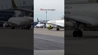 AirBaltic Airbus A220 holiday departure munich vial airport [upl. by Enimassej]