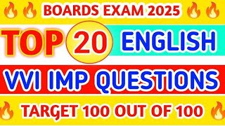 Top 20 MCQ Questions of English Grammar  10th class board exam  englishgrammar [upl. by Kcin]