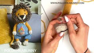 Knitted Lion  How to make up arms and legs  PolushkaBunny [upl. by Harlan]