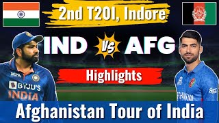 Ind vs Afg Live 2nd T20I IND win by 6 wickets in Indore and clinch the series 20 [upl. by Dahc280]