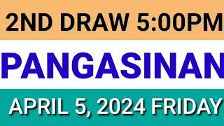 STL  PANGASINAN April 5 2024 2ND DRAW RESULT [upl. by Pellet]