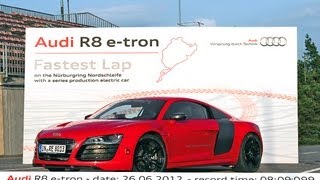 Audi R8 etron auf Rekordfahrt auf der Nordschleife [upl. by Thomasine]