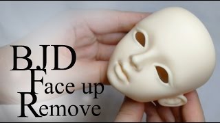 bjd faceup remove tutorial 신너세척 [upl. by Enyad]