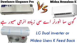 Midea Breezeless inverter AC vs Dawlance elegance Pro  Which one is more energy efficient [upl. by Atineg]