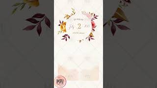 Floral Reception Invitation  Digital Wedding Invitations [upl. by Lasorella322]