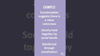 Consensus Theories  60 Second Sociology GCSE Sociological Theory [upl. by Gardol]