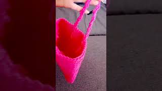 миланахаметова друзья crochet crossing pink handbag [upl. by Atinob]