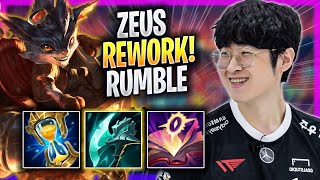 ZEUS TRIES NEW RUMBLE REWORK  T1 Zeus Plays Rumble TOP vs Kalista  Season 2023 [upl. by Perle915]