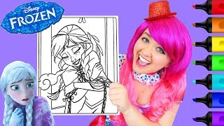 Coloring Anna Frozen Heart Disney Frozen Coloring Page Prismacolor Markers  KiMMi THE CLOWN [upl. by Latreshia]