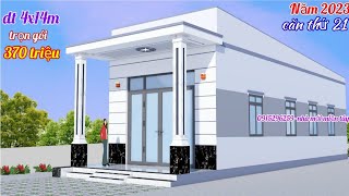 🏠🔐Nhà cấp 4 giá rẻ 4x14m trọn gói 370tr hai phòng ngủ [upl. by Marpet]