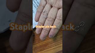 Stapler pin hack stapler pin world life northeast [upl. by Aisiram]