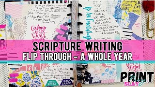 Flip Through Scripture Writing Plan 1  A Year Collaging Journal  Faith Journal [upl. by Eenhat]