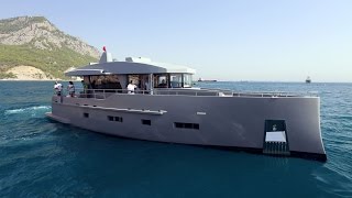 Bering 70  Steel Luxury Coastal Cruiser Yacht  Preliminary sea trials [upl. by Ida]