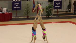 Gymnastics  Maia International Acro Cup  POR GCP W3 Junior Combined [upl. by Annaeirb]