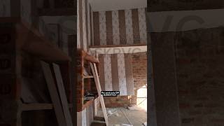 Pvc wall installation  pvc work  pvc wall panels bedroom  Askpvc subscribe shorts pvc song [upl. by Lorain]