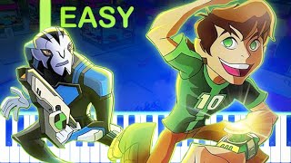 BEN 10 OMNIVERSE GAME THEME  EASY Piano Tutorial [upl. by Noived]