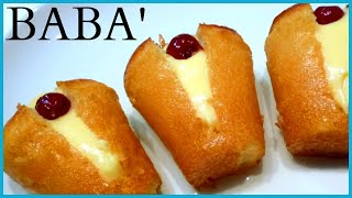 RUM BABA RECIPE Babà alla crema italian cake ricetta [upl. by Nnyre]