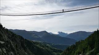 Aletschgletscher BelalpRiederalp Hängebrücke und AspiTitter Hängebrücke [upl. by Cul]