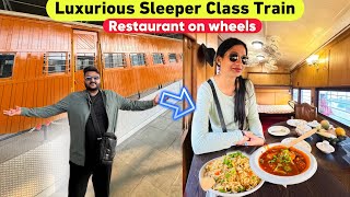 Luxurious Sleeper Train mein Lunch  Restaurant on Wheels  Heritage Train 🚂 [upl. by Eilla487]