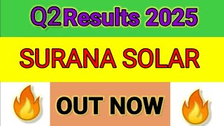 SURANA SOLAR Q2 results 2025  SURANA SOLAR results today  SURANA SOLAR Share News  FolioFN [upl. by Nedi]