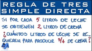 Regla de tres simple directa  Ejemplo 3 [upl. by Dyan]