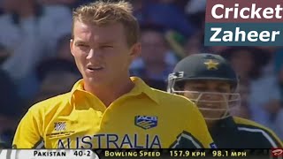 Brett Lee fastest bowling spell vs Pakistan  1581 kph speed [upl. by Earahc]