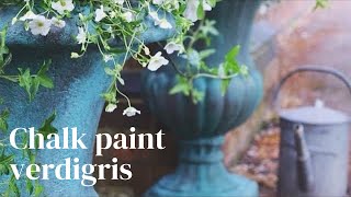 Saltwash￼ verdigris patina using Chalk Paint for tutorial on my channel￼ [upl. by Walkling]