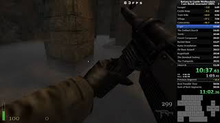 Return to Castle Wolfenstein 100 all secrets speedrun 4940 wo loads [upl. by Audun]