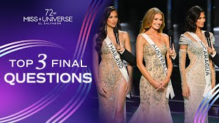 72nd MISS UNIVERSE  Top 3 Final Questions  Miss Universe [upl. by Conger556]