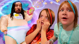 DAD accidentally eats MAGiC BABY PUFFS Adley amp Niko turn into MEGA BABiES with crazy Super Powers [upl. by Stew]