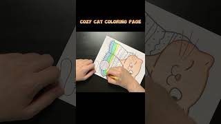 Cozy Cat Coloring Page cat cozy coloringpages speedcoloring art coloringchannel crayola [upl. by Rangel200]