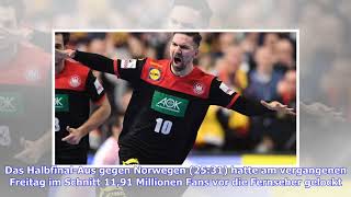 HandballWM Kleines Finale sorgt für Spitzenquote [upl. by Happy]