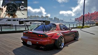 CarX Street PC  Mazda RX7  Steering Wheel Gameplay [upl. by Aisatnaf703]