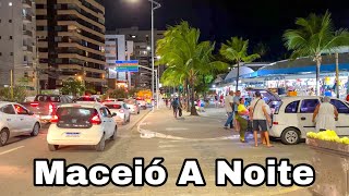 Maceió Alagoas A Noite Praia De Pajuçara E Praia De Ponta Verde [upl. by Madid]