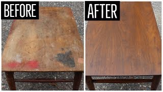 Mid Century End Table Restoration  Furniture Refinishing [upl. by Wernsman]