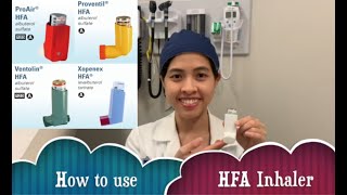 How to use HFA inhalers in asthma COPD Cách dùng bình xịt HFA cho bệnh hen COPD [upl. by Naired32]