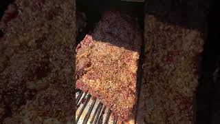 DINO RIBS  Spraying with apple cider vinegar  iamchefalvarez food bbq trending youtubeshorts [upl. by Saimon]