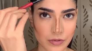 How To Contour Long Face  How to Contour Your Noes  Simple And Easy Trick [upl. by Mcknight765]