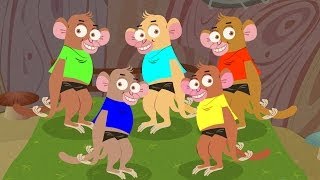 Five Little Monkeys  Nursery Rhyme with Lyrics [upl. by Nnyltiac]