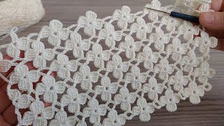 Wow Super Very Easy Crochet Knitting Flower Patterned Filet Etol Shawl and Cover Model Tığ işi örgü [upl. by Parks]