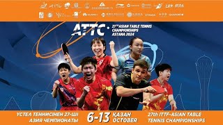 TABLE 2 DAY 6  27th ASIAN TABLE TENNIS CHAMPIONSHIPS  ASTANA 2024 [upl. by Naujej]