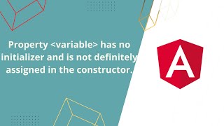 Property has no initializer and is not definitely assigned in the constructor  Angular Error [upl. by Akemehc]