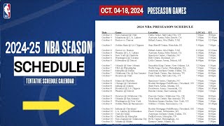 NBA preseason schedule Key dates as 202425 regular season rapidly Approaches  NBA games today [upl. by Melbourne]