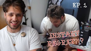 Tattooing my own knee wtf GONE EPIC [upl. by Geminius]