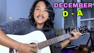 Chord Asli Tapi Gampang December  Neckdeep Tutorial Gitar Pemula [upl. by Ynohtnakram]