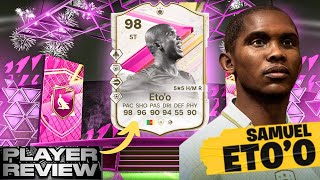 O MELHOR DO JOGO REVIEW SAMUEL ETOO 98 FUTTIES  FC 24 [upl. by Heyes]