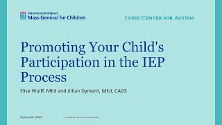 Promoting Your Childs Participation in the IEP Process  Coffee Convo Sept 2024 [upl. by Ahsia467]